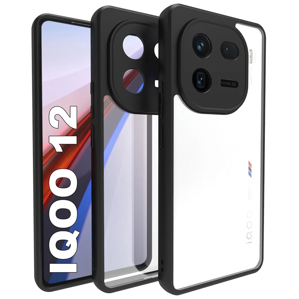 Picture of Vivo IQOO 12 Protective Black Border Crystal Clear Xundd Mobile Back Case Cover