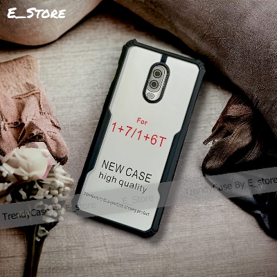 Picture of For OnePlus 7 / OnePlus 6T (1+7 / 1+6T) Edge-Reinforced Shockproof Cushion Back Clear Hybrid Transparent Hard Cover Casing