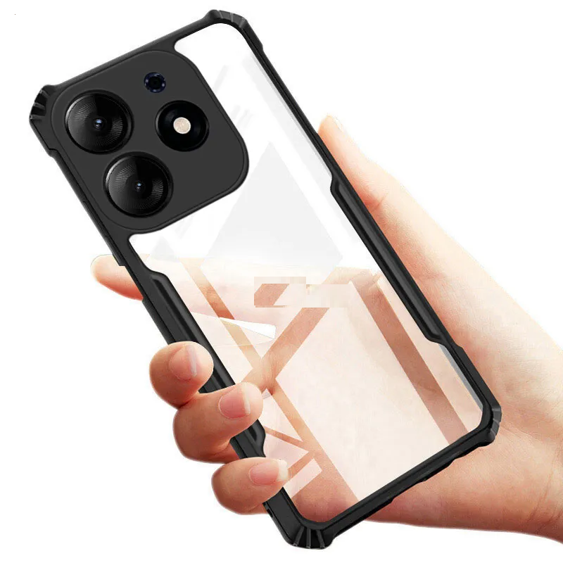 Picture of Tecno Spark Go 2024 / Infinix Smart 8 Edge-Reinforced Shockproof Cushion Back Clear Hybrid Transparent Hard Cover Casing