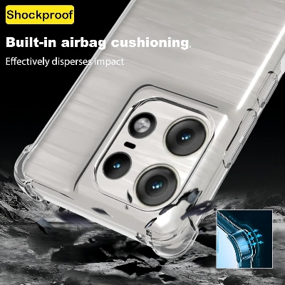 Picture of For Motorola Edge 50 Pro 5G Premium Silicone Case Crystal Clear Soft TPU Ultra-Thin Transparent Flexible Protective Mobile Phone Back Cover