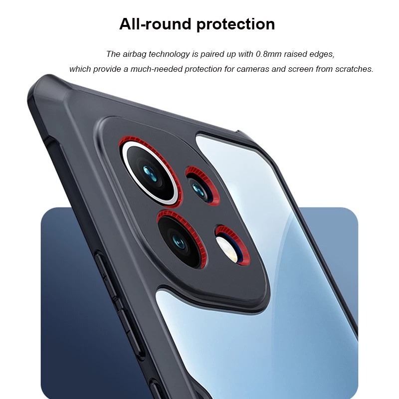Picture of RM For For Xiaomi Mi 11 Lite / Mi 11 Lite 5G NE Xundd Shockproof TPU Bumper Clear Acrylic Mobile Phone Cover SmartPhone Case