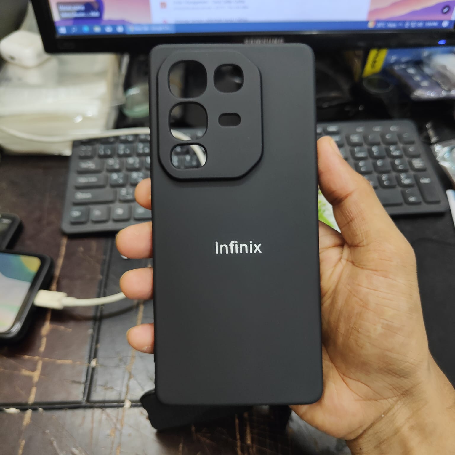 Picture of Infinix Note 50/Infinix Note 50 Pro 4g Back Cover With Soft Silicone Comfortable LongLasting Silicone Premium Handy Back Phone Case