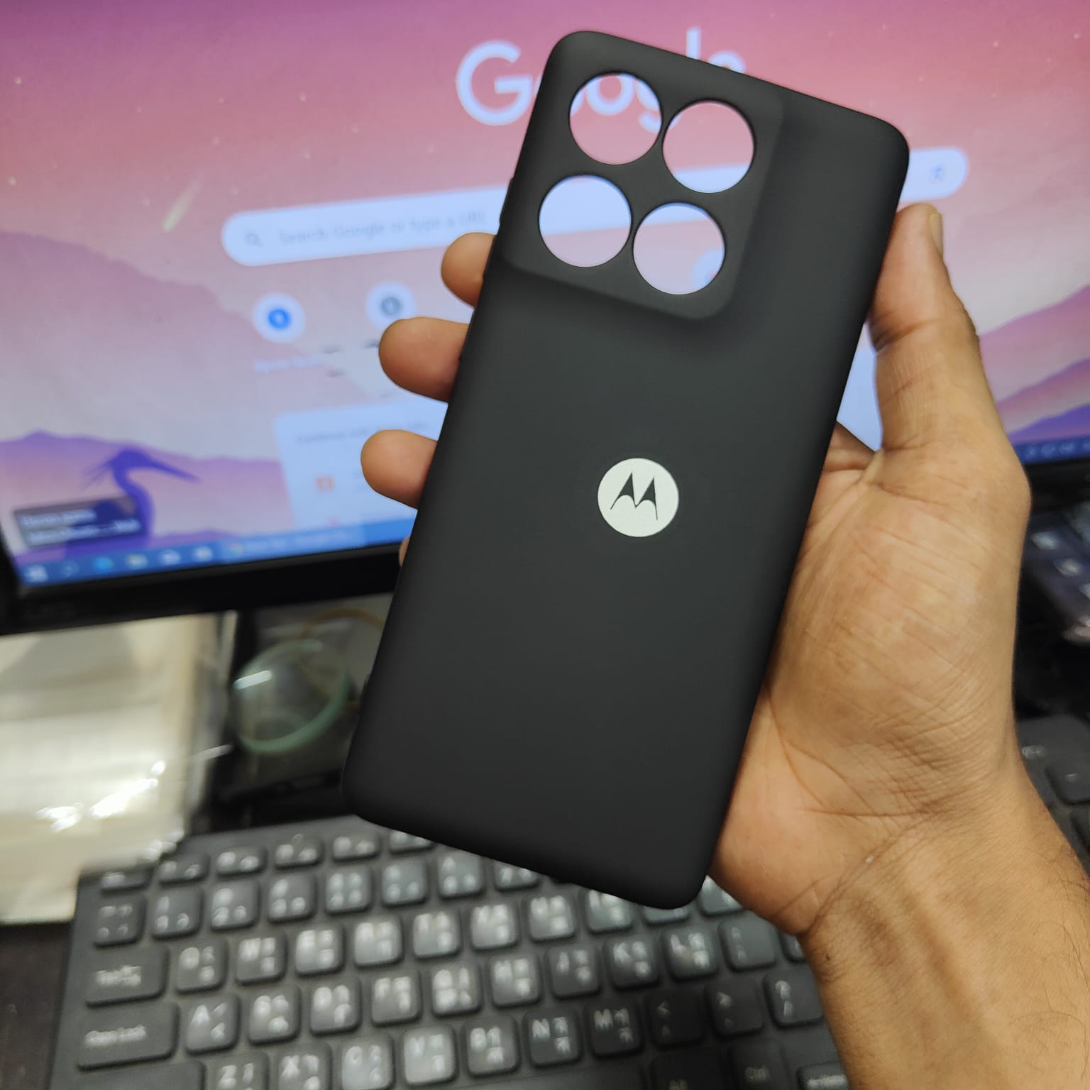 Picture of Motorola Edge 60 Fusion Liquid Silicone Back Cover – Skin-Friendly Soft Touch Premium Case