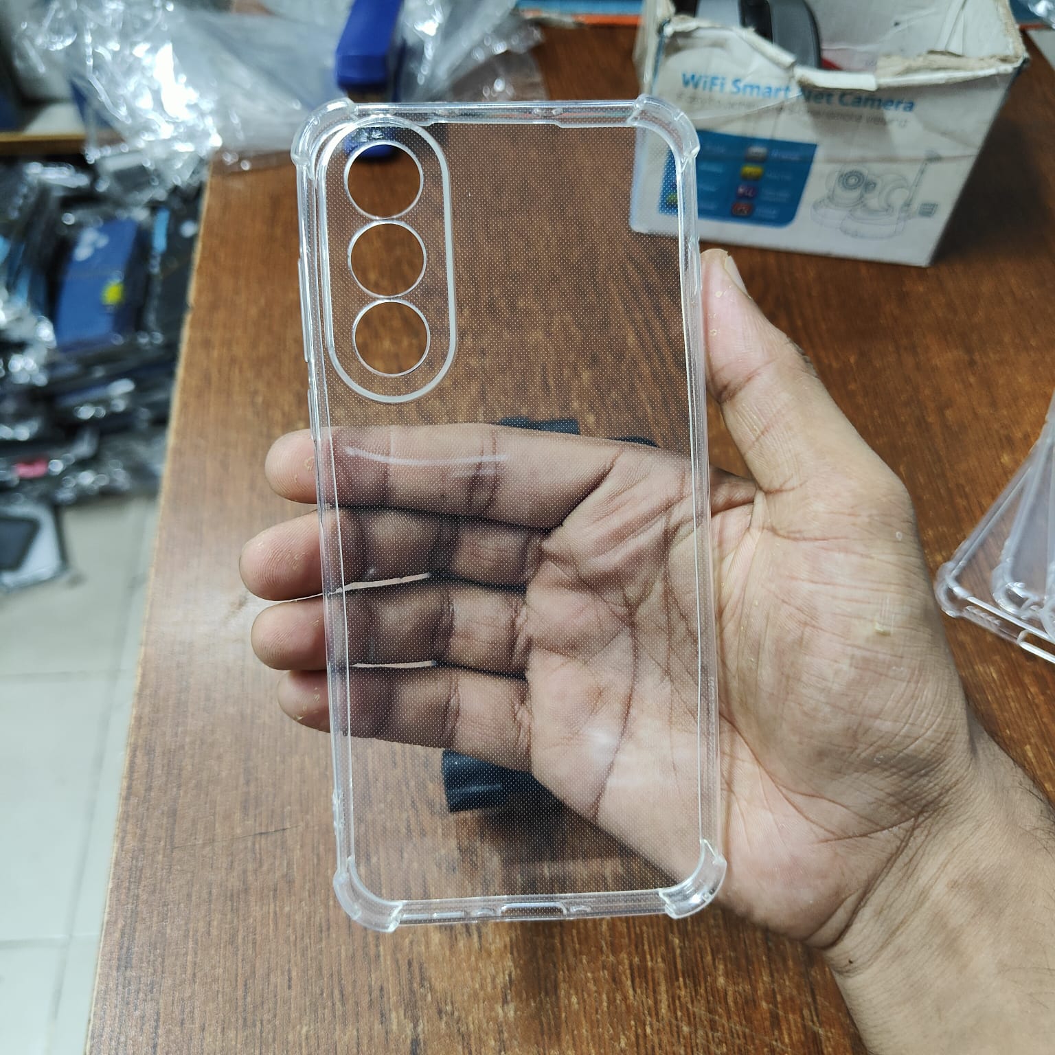 Picture of OnePlus Nord 5 5G/OnePlus ACE 5/OnePlus ACE 5 Ultra Soft TPU Clear Transparent Shockproof Airbag Case – Protective Back Cover with Anti-Slip Grip
