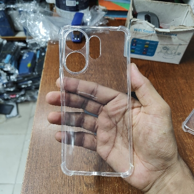 Picture of vivo V60 5G Soft TPU Clear Transparent Shockproof Airbag Case – Protective Back Cover with Anti-Slip Grip