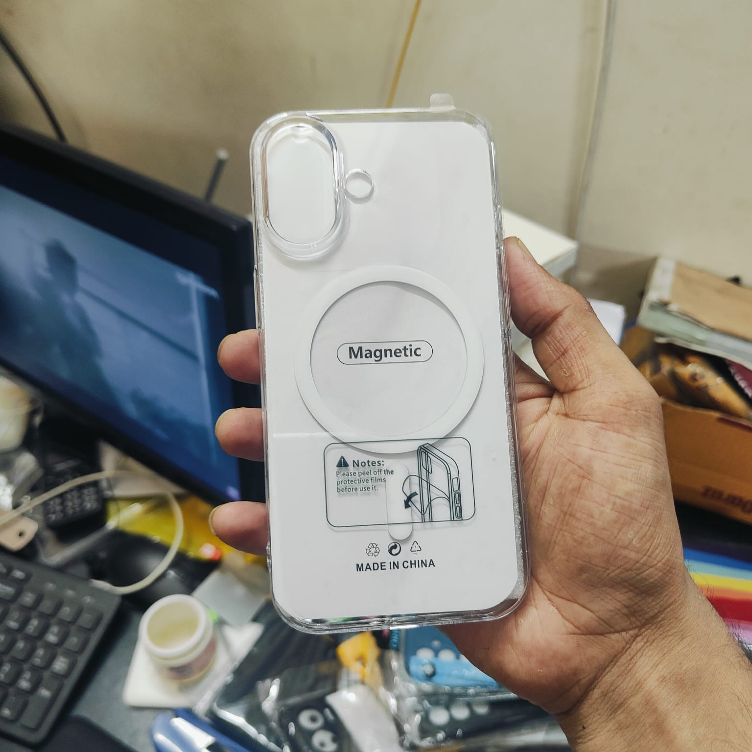 Picture of iPhone 17 Case – Anti-Yellow Clear Hard Back Cover with Built-in MagSafe