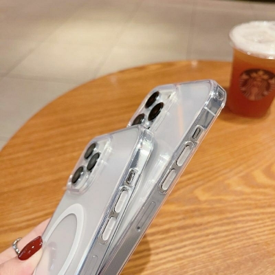 Picture of For iPhone 15/iphone 15 pro/iphone 15 pro max Anti Yellow Hard Magsafe Unique Case Clear Hard Phone Back Cover