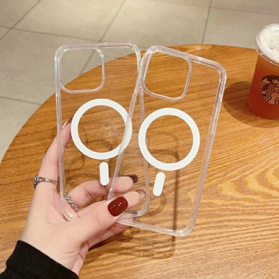 Picture of For iPhone 12/iphone 12 pro/iphone 12 pro max Anti Yellow Hard Magsafe Unique Case Clear Hard Phone Back Cover
