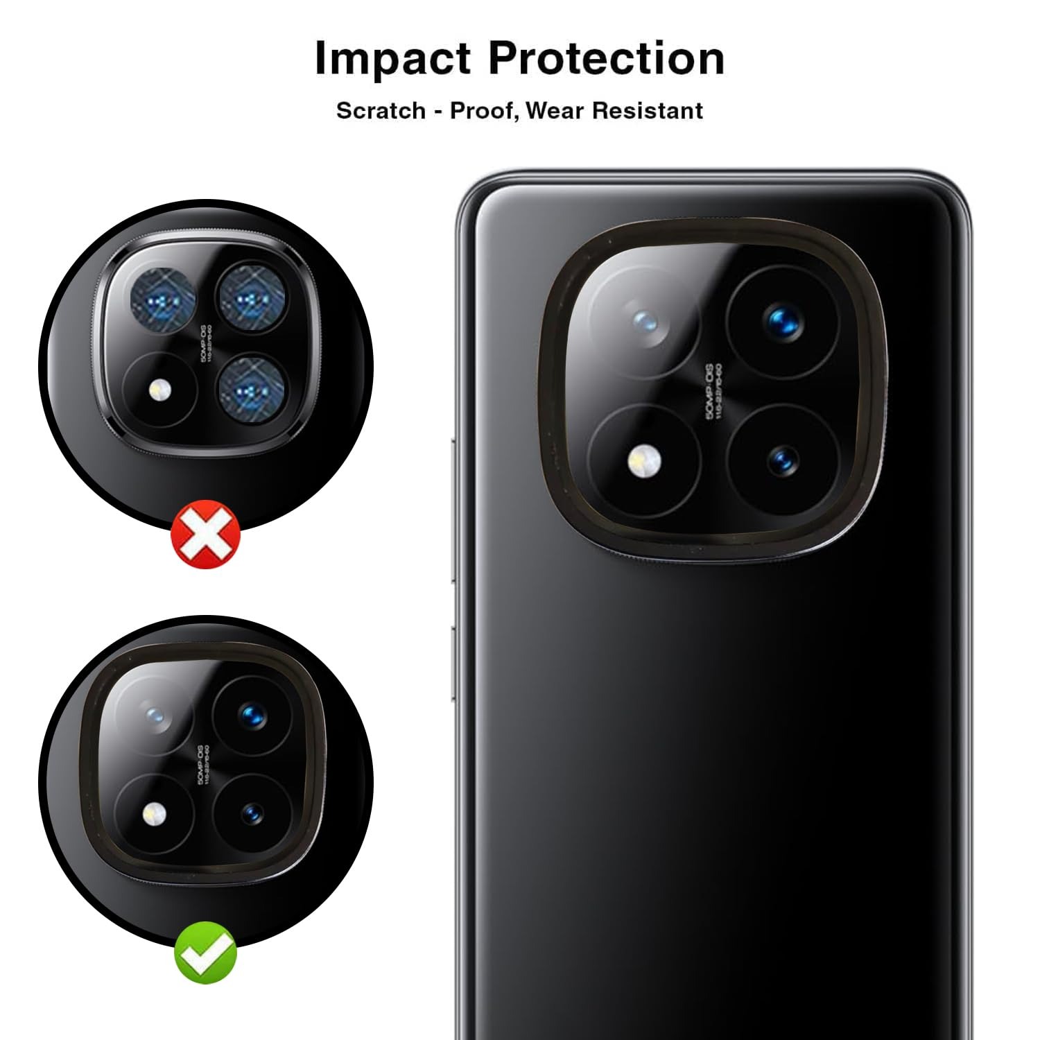 Picture of Redmi Note 14 pro plus Camera Lens Protector With Metal Ring