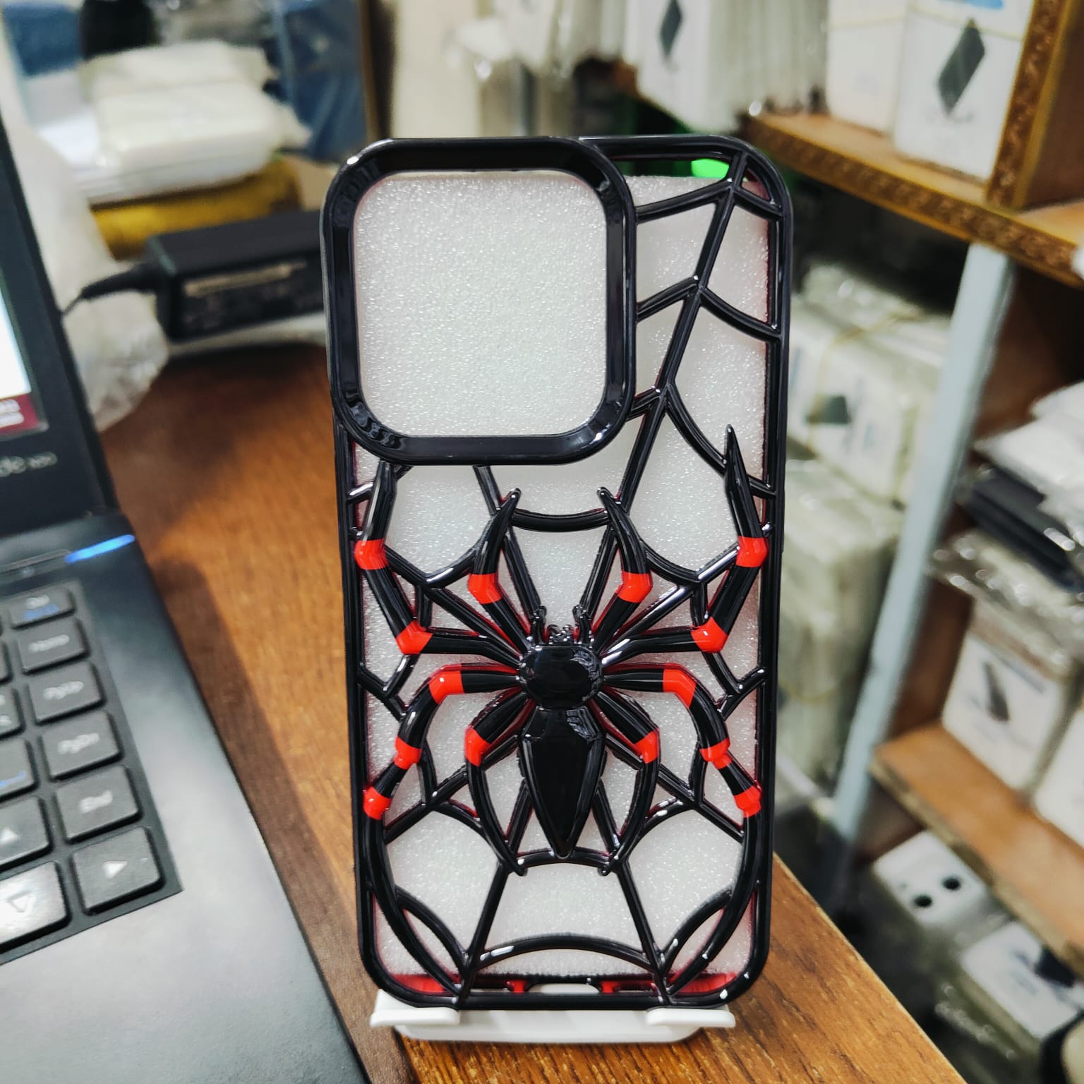 Picture of Personalized hollowed-out spider for iphone 15 Pro phone case