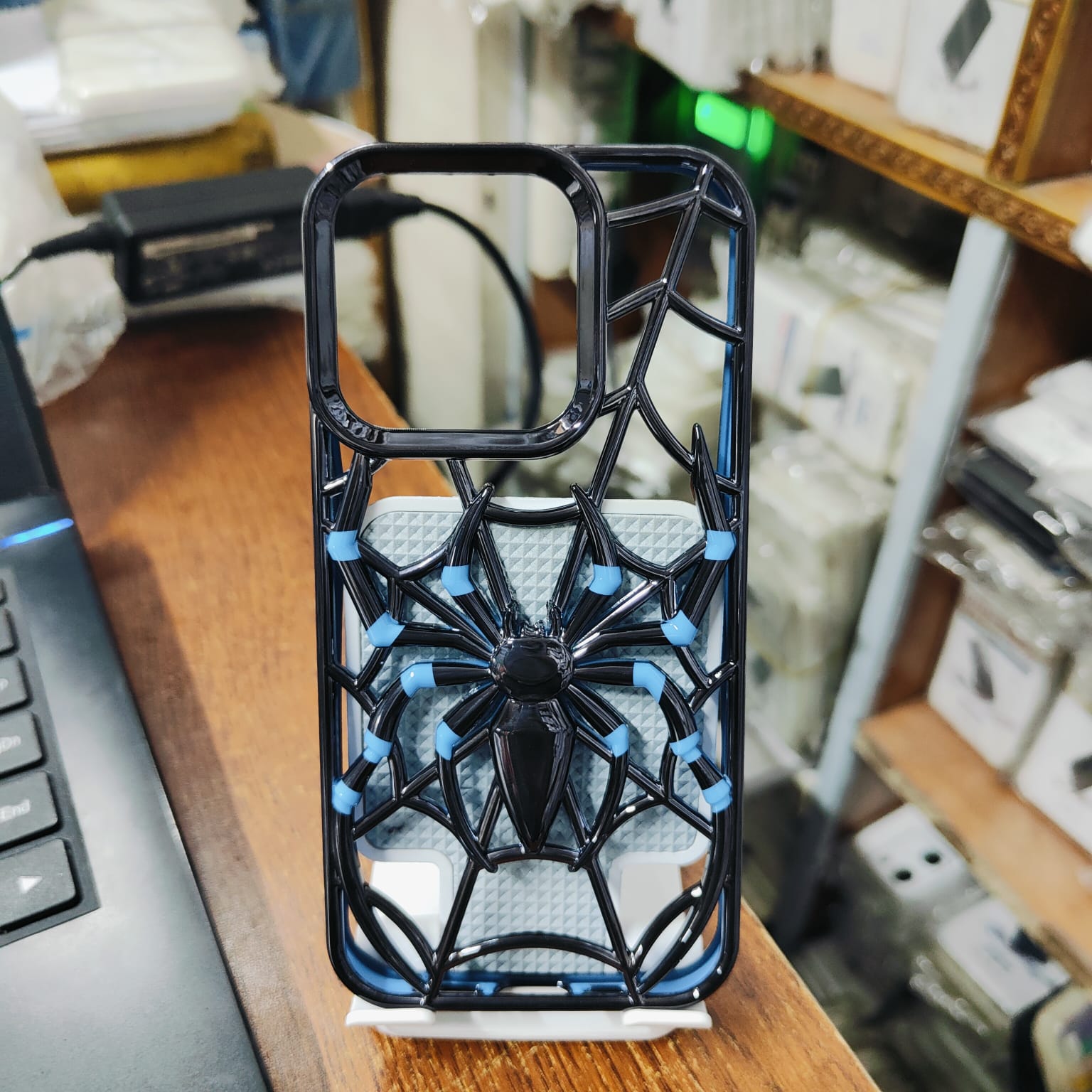 Picture of Personalized hollowed-out spider for iphone 15 Pro phone case