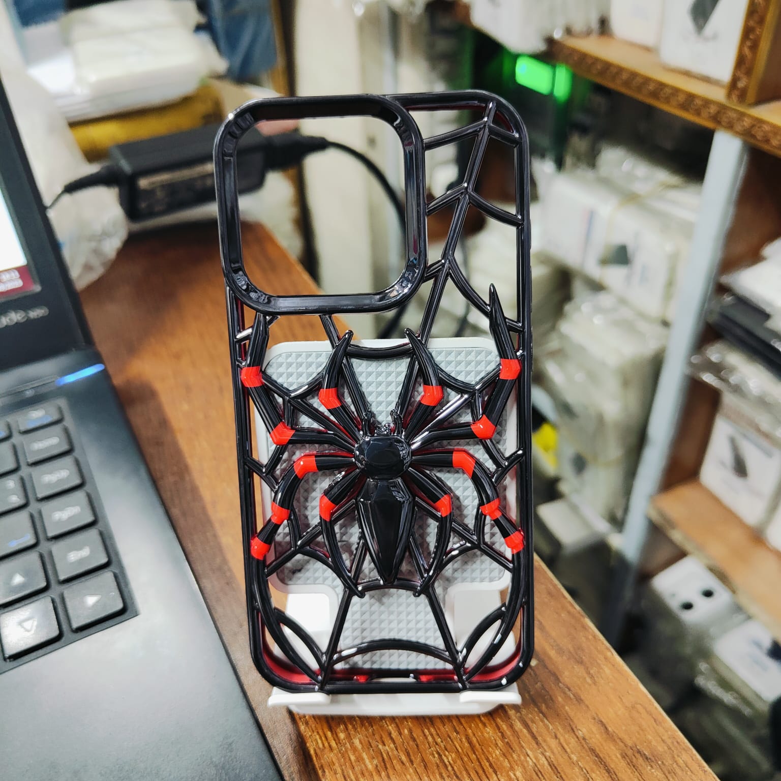 Picture of Personalized hollowed-out spider for iphone 15 Pro phone case