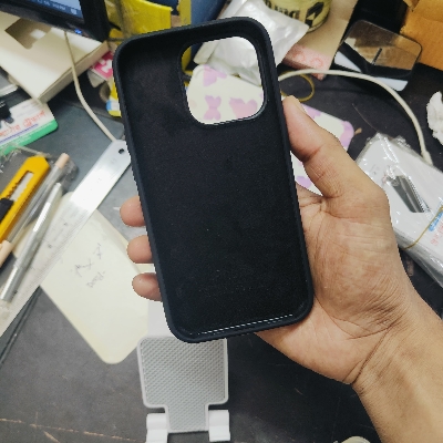 Picture of For Apple iPhone 14 Pro/iPhone 14 pro Soft Microfiber Cloth Back Full Protection Case Cover Cwith Logo Soft Silicone Rubber Phone Case