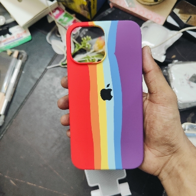 Picture of For Apple iPhone 13 Pro Max Official Rainbow Soft Logo Matte Ultra-Slim Phone Case Back Cover