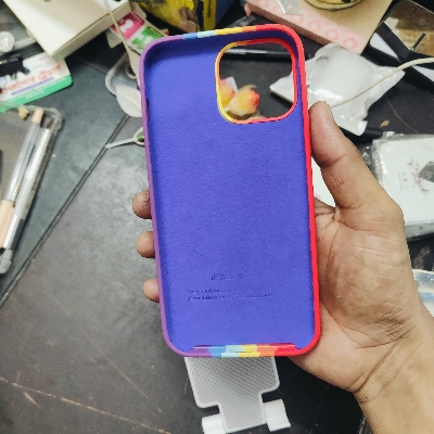 Picture of For Apple iPhone 13 Pro Max Official Rainbow Soft Logo Matte Ultra-Slim Phone Case Back Cover