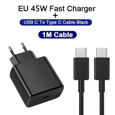 Picture of 45W PD Charger Super Fast Charge for Samsung Galaxy S24 S23 Ultra Note 10 Plus USB C Type C Cable Mobile Phone Charger Adapter
