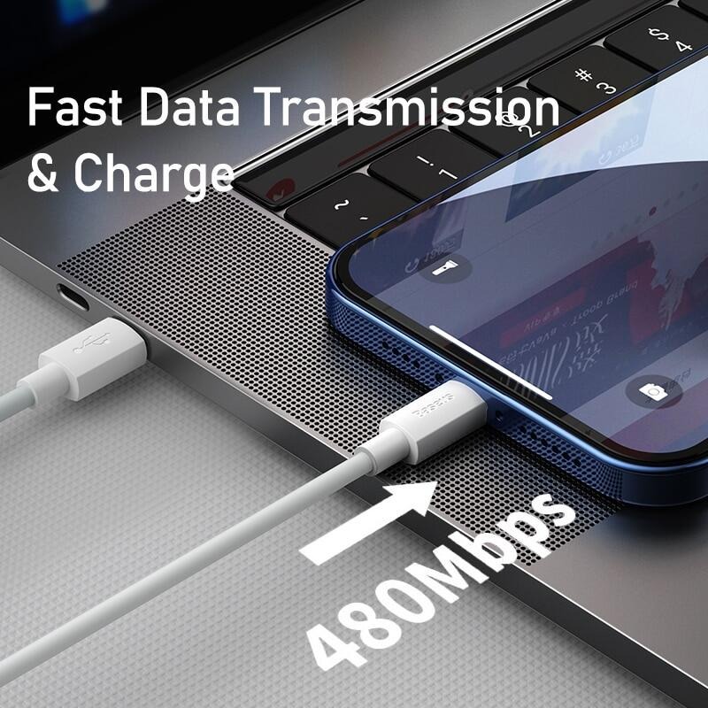 Picture of Baseus USB C Cable for iPhone 12 11 20W PD Fast Charge USB C to Lighting Cable-1M