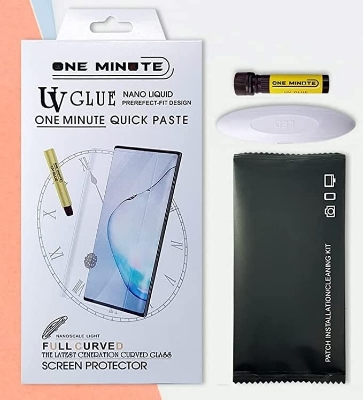Picture of itel s26 ultra Premium UV Tempered Glass Screen Protector, Curved