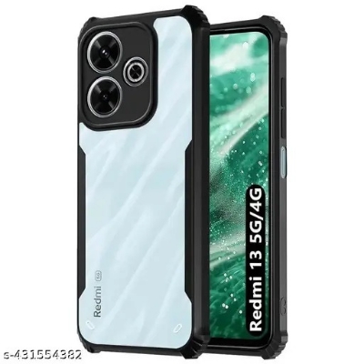 Picture of Mi Redmi 13 4G 5G Protective Black Border Crystal Clear Xundd Mobile Back Case Cover