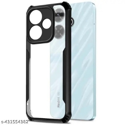 Picture of Mi Redmi 13 4G 5G Protective Black Border Crystal Clear Xundd Mobile Back Case Cover