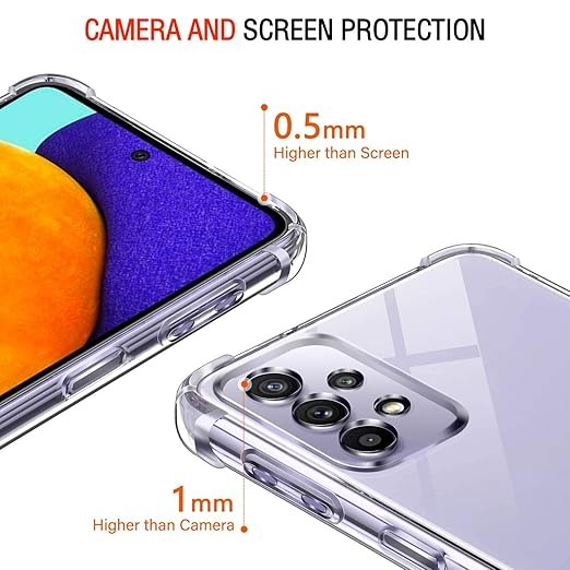 Picture of Samsung Galaxy A23 5G Flexible Clear Transparent Soft TPU Back Case Cover With Bumper