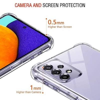 Picture of Samsung Galaxy A23 5G Flexible Clear Transparent Soft TPU Back Case Cover With Bumper