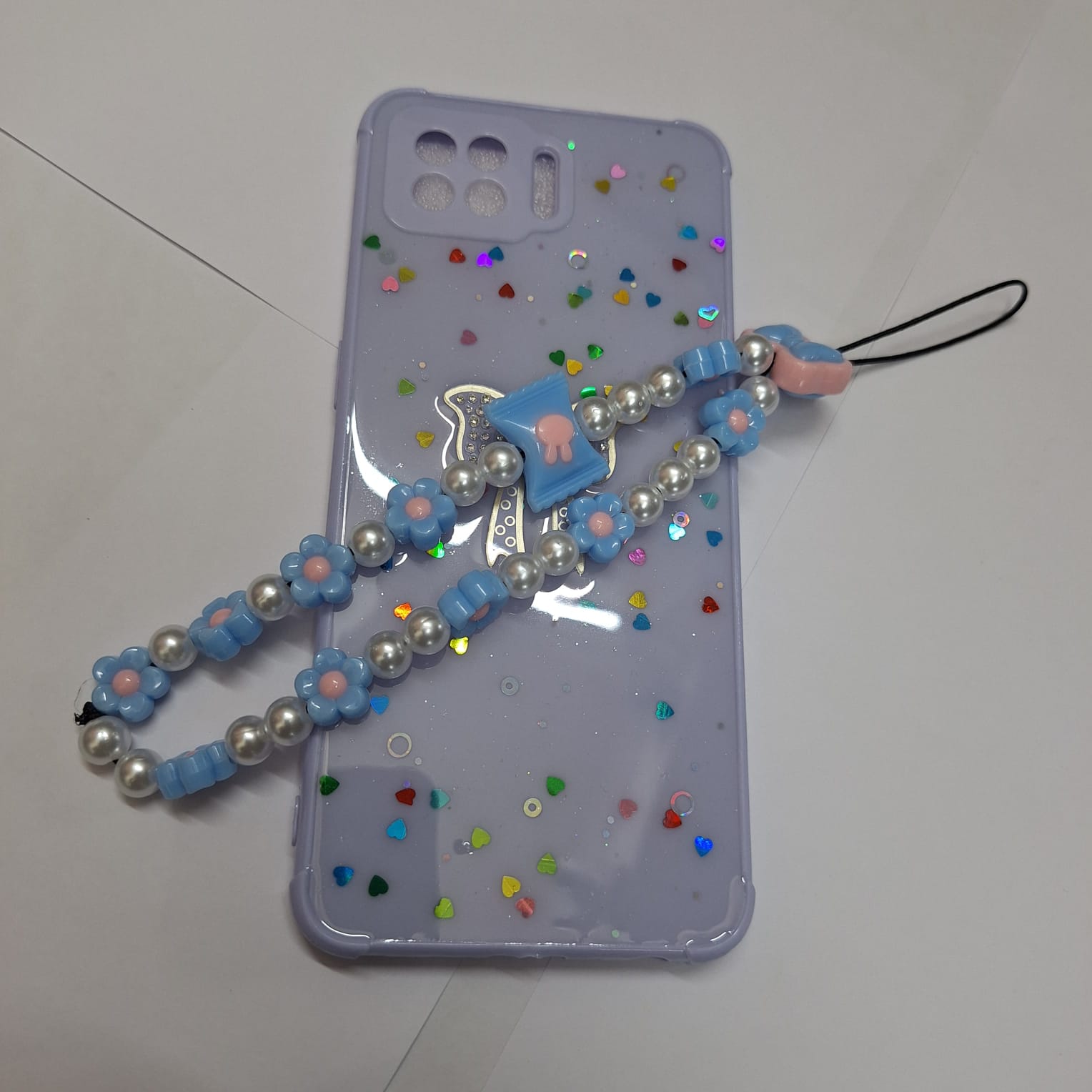 Picture of Pearl Phone Chain Beads Cellphone Lanyard Cute Bear Straps For Mobile Telephone Jewelry Accessories For Women Phonecase Ornament