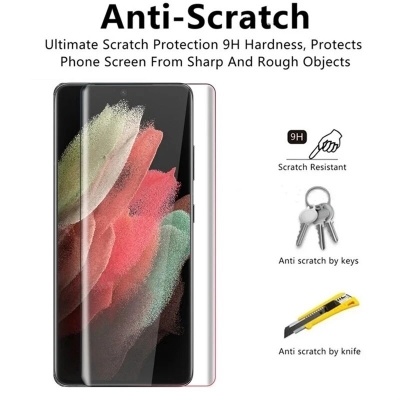 Picture of vivo V25 Pro Full HD Curved Edge Liquid UV Tempered Glass Screen Protector – 9H Hardness, Full Coverage Premium Protection
