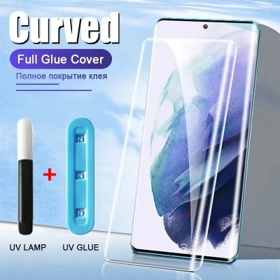 Picture of vivo V27 Pro/vivo V27 Full HD Curved Edge Liquid UV Tempered Glass Screen Protector – 9H Hardness, Full Coverage Premium Protection