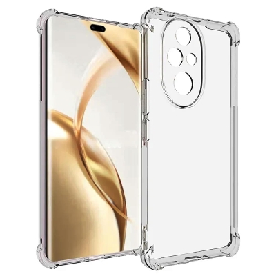 Picture of Honor 200 5G Premium Silicone Case Crystal Clear Soft TPU Ultra-Thin Transparent Flexible Protective Mobile Phone Back Cover