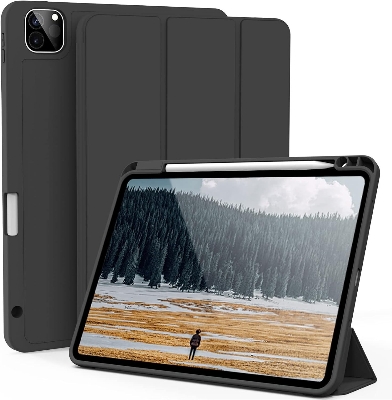Picture of ZryXal New apple iPad Pro 11 Inch Case 2022 (4th Gen)/2021(3rd Gen)/2020(2nd Gen) with Pencil Holder,Smart iPad Case [Support Touch ID and Auto Wake/Sleep]