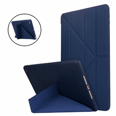 Picture of Apple iPad 10.2 (2021,2020,2019) 10.2 inches Luxury Premium Silk Texture Horizontal Flip Leather Cover with 3-folding Holder Smart Case-(Black) For A2603, A2604 (10.2 inches,7th 8th 9th generation) Apple iPad 10.2 (2021,2020,2019) 10.2 inches Luxury Premi