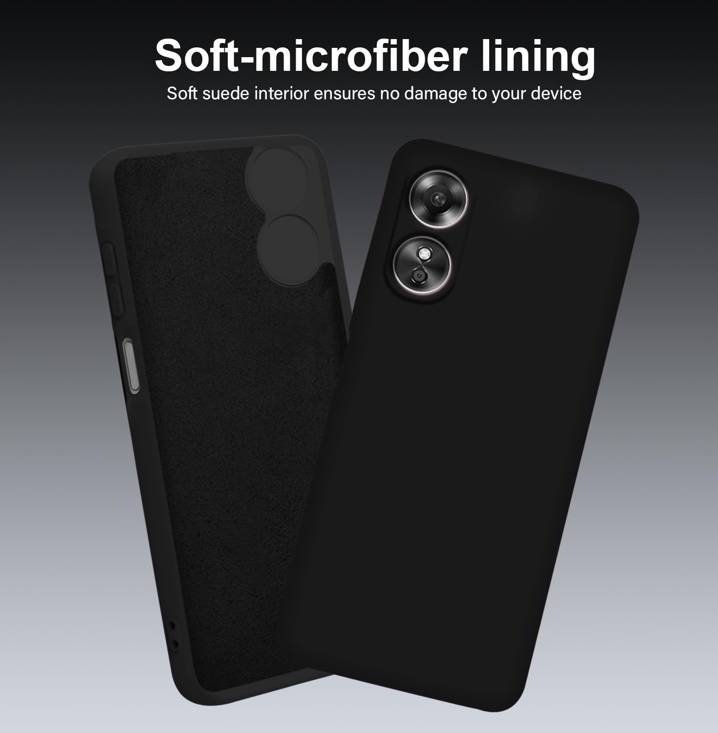Picture of For OPPO A17 Liquid Silicone Soft Gel Rubber Shockproof Back Cover