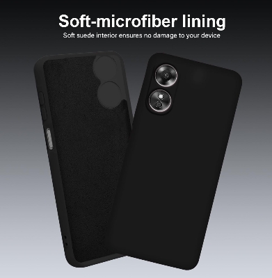 Picture of For OPPO A17 Liquid Silicone Soft Gel Rubber Shockproof Back Cover