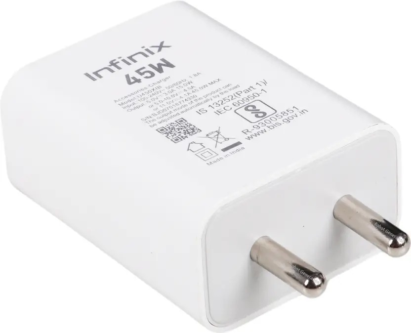 Picture of Infinix 45 W Supercharge 4.4 A Wall Charger for Mobile  (White, C-Type, Cable Included)