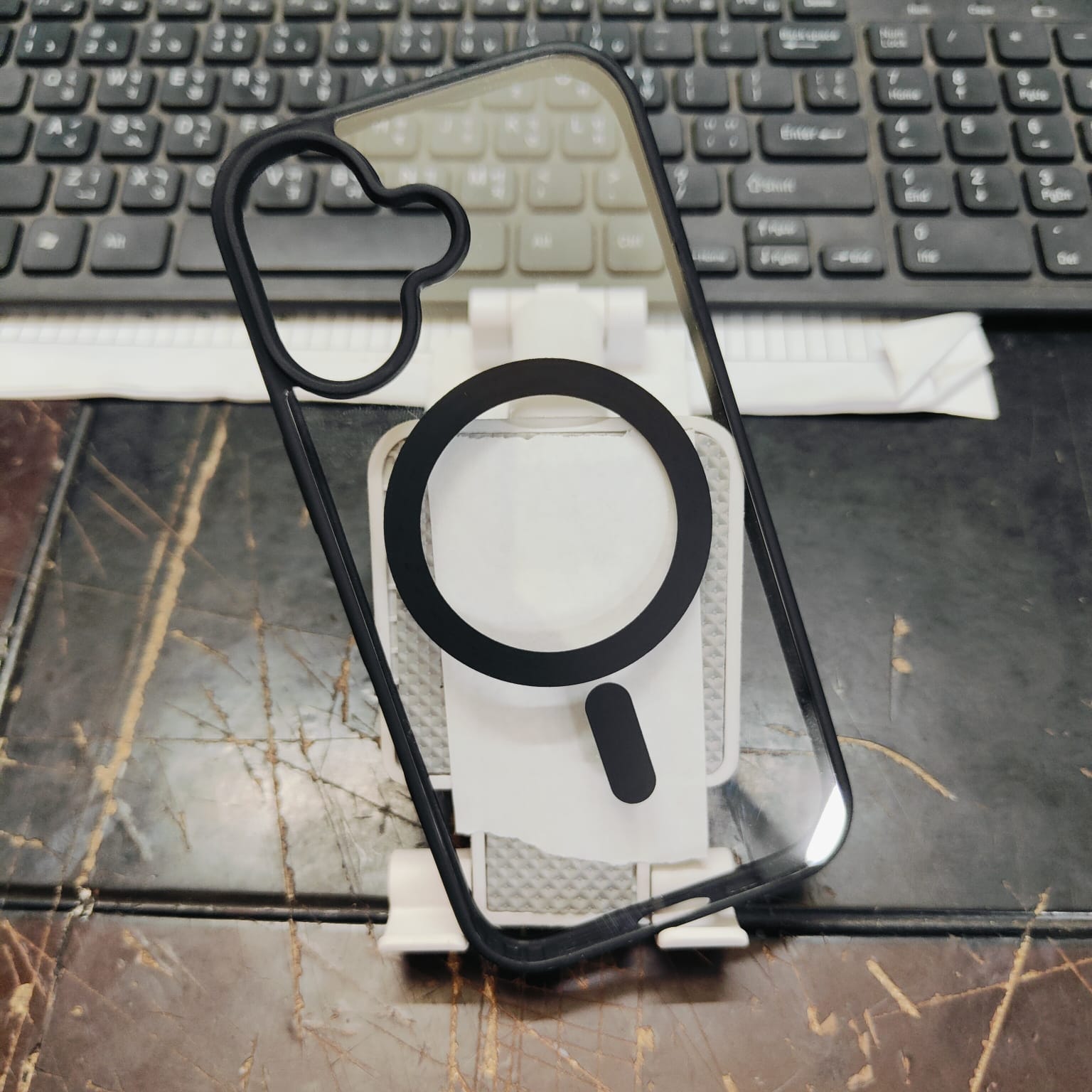 Picture of For Iphone 17 Transparent Q Series Magsafe Protective Back Cover Clear Case