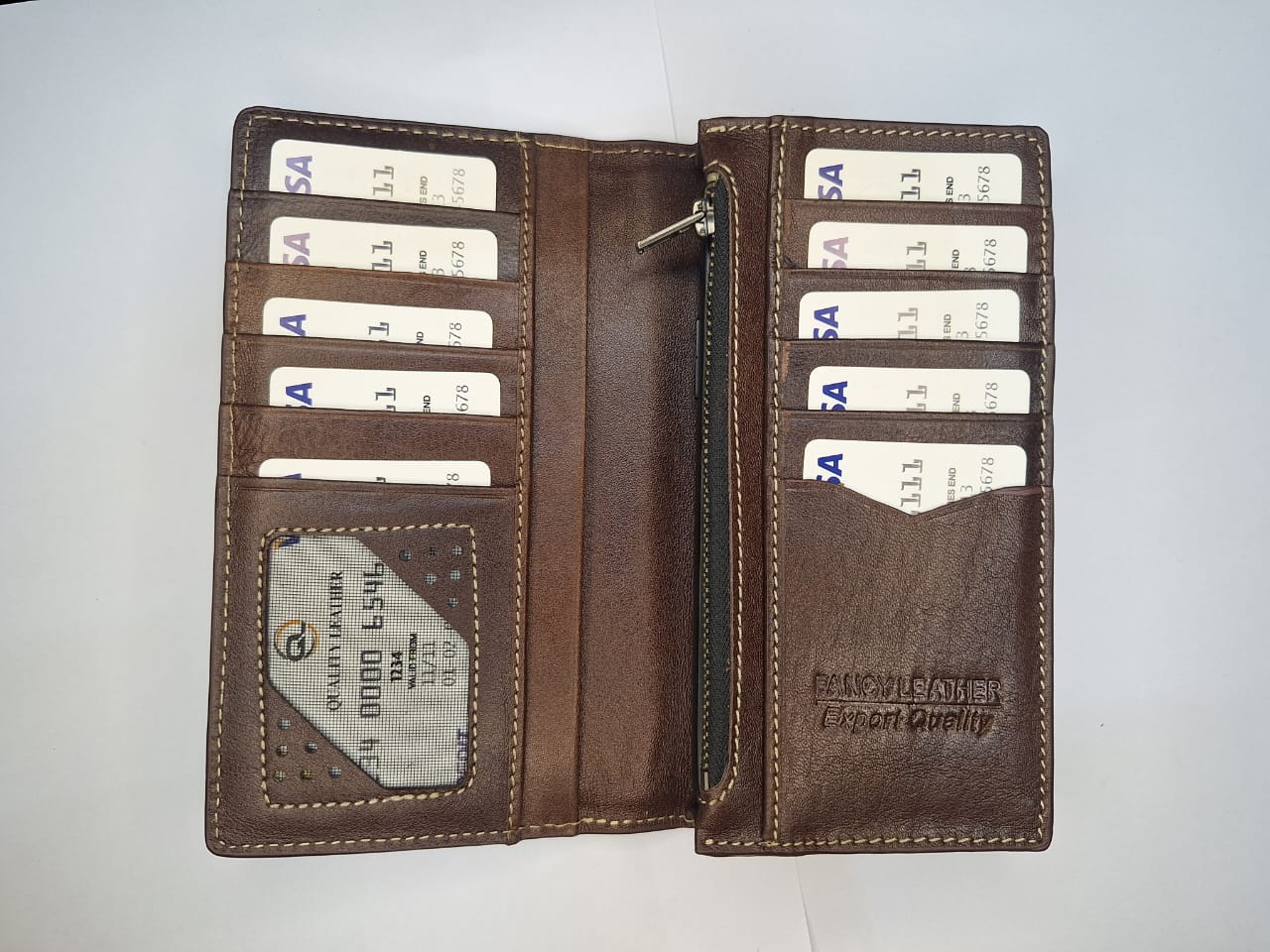 Picture of Long Leather Card Holder Wallet For Men And Women Long Purse High Quality Wallets - Wallet For Men - Money Bag For Men