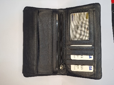 Picture of Classic Wallet Man Full Black Leather Wallet Rfid Business Long Wallets - Wallet For Men - Money