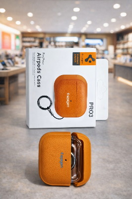Picture of For AirPods Pro 3 Leather Pattern TPU Case Cover Accessories Cute Skin Full Protector Cover with Keychain for AirPods Pro 3 Case