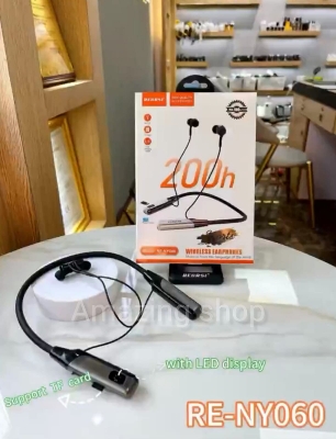 Picture of Recrsi wireless Neckband Bluetooth Earphone RE-NY060 চার্জিং ব্যাকআপ 200 ঘন্টা