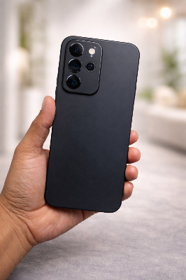 Picture of For Realme C85  Back Cover Heavy Strong Logo Liquid Silicone Soft Gel Rubber Carbon Cases Shockproof Cover Case Realme C85  Phone Back Cove