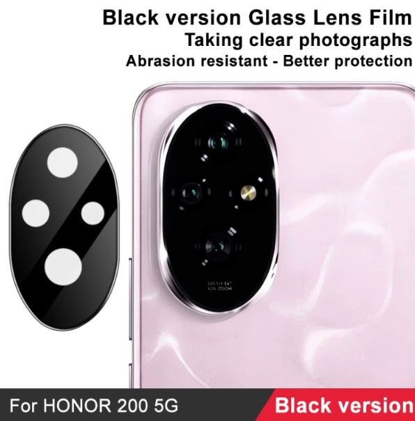 Picture of Honor 200 Shield Latest Generation Curvy Border Glass Membrane HD Tempered Glass Camera Full Lens Protector