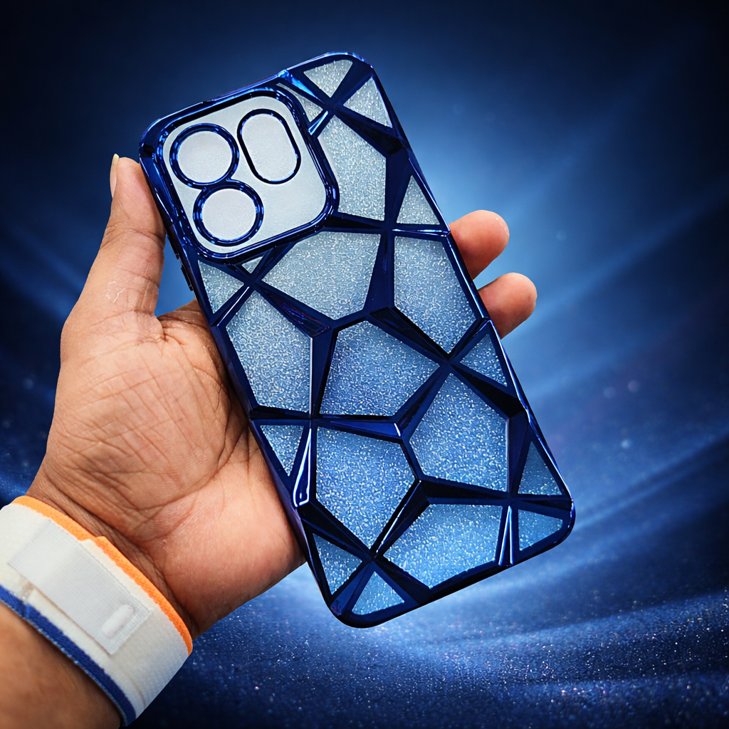 Picture of For Oppo A5x Luxury Daimond Case Back Cover Ultra Thin Soft Luxury Square Phone Case For Oppo A5x Back Case