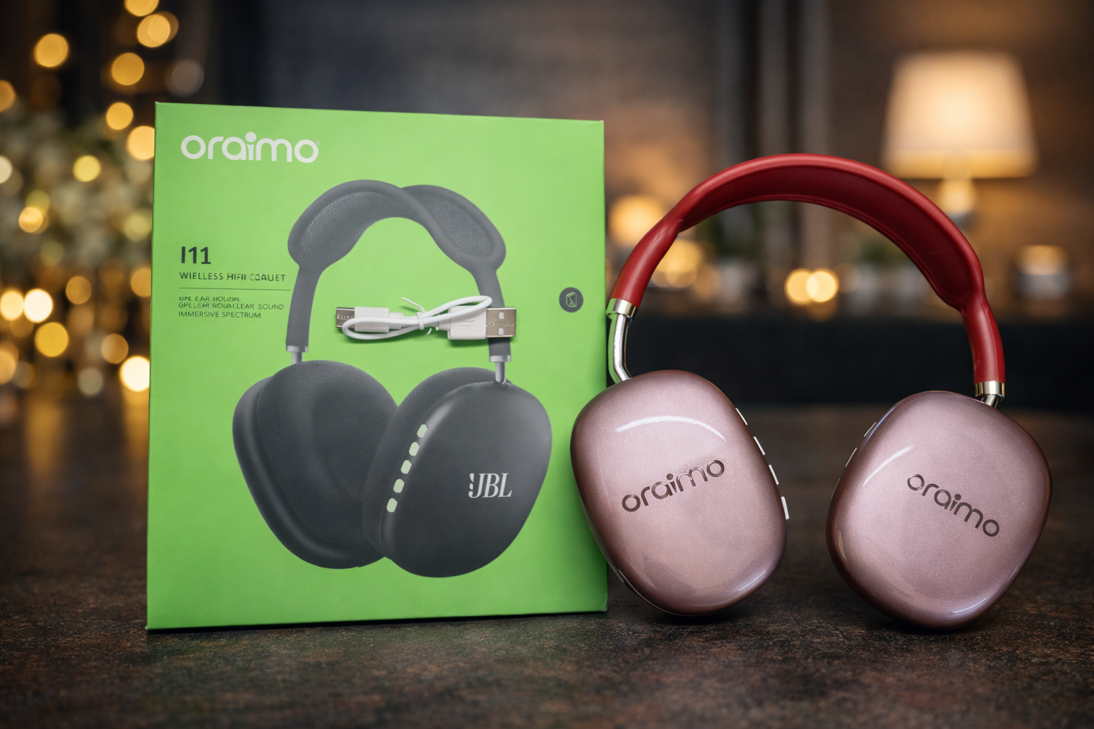 Picture of Oraimo i12 Wireless Headset – Bluetooth 5.3 Earbuds with HD Clear Sound & Pure Bass | Dual Mode Wireless Headphone | Mastercopy Earphone with Long Battery Backup