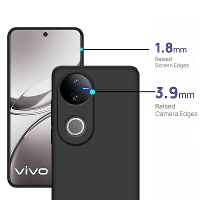 Picture of Matte Finish Soft Back Case Cover for Vivo V50 / V50e / Vivo T4R (5G) - Black