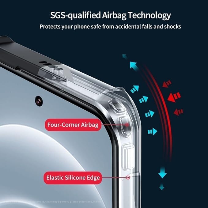 Picture of Oppo F29 Pro 5G Back Cover | Transparent Crystal Clear Hard PC Back Case with TPU Bumper, Drop Protection Case Cover for Oppo F29 Pro 5G