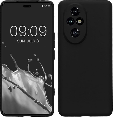 Picture of FitSmart Shockproof Silicon Flexible Back Cover for Honor 200 Pro 5G - Black