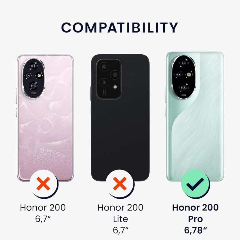 Picture of FitSmart Shockproof Silicon Flexible Back Cover for Honor 200 Pro 5G - Black