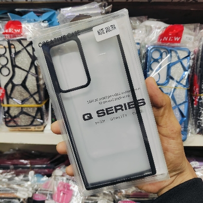 Picture of For Samsung Galaxy note 20 Ultra Luxury Premium Quality Antibacterial Q-Series Clear Case Samsung transparent Back Case Cover