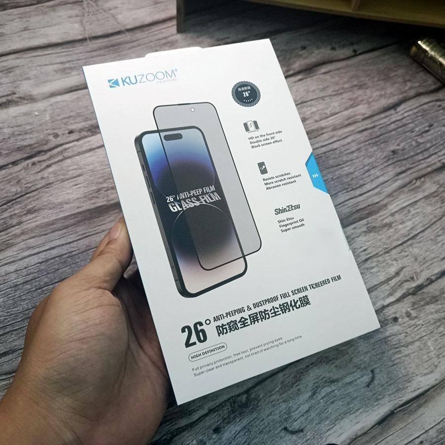 Picture of Kozoom Privacy Tempered Glass Screen Protector For iphone 13 14 15 16 17 Pro Max , 14 15 16 Plus , 16e , 17 Air Series